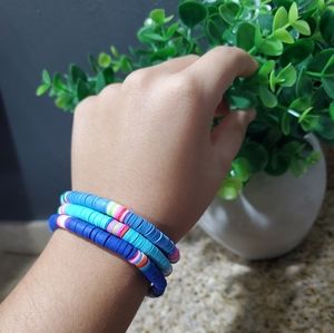 Heishi Bracelet Blue
